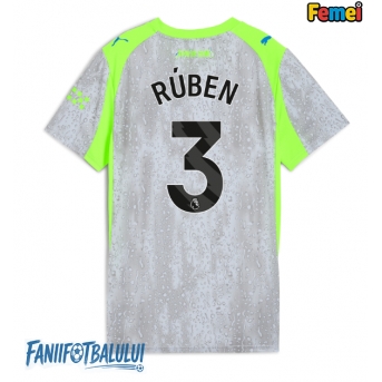 Manchester City Ruben Dias #3 Tricou Fotbal Replică 2025-26 Femei Treilea